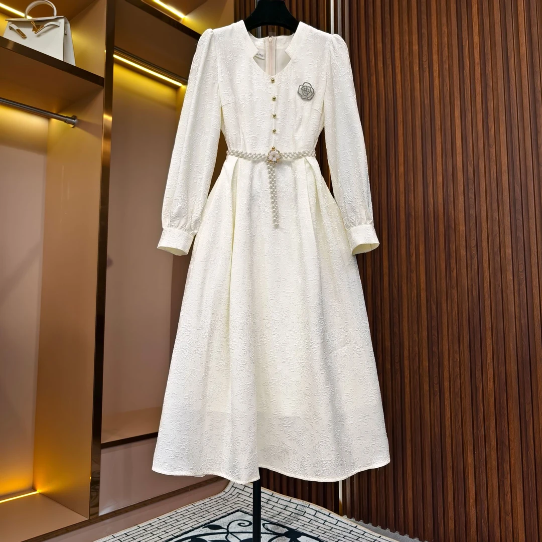 【月光女神】《子沫》轻奢设计师优雅气质修身时尚收腰连衣裙-85621