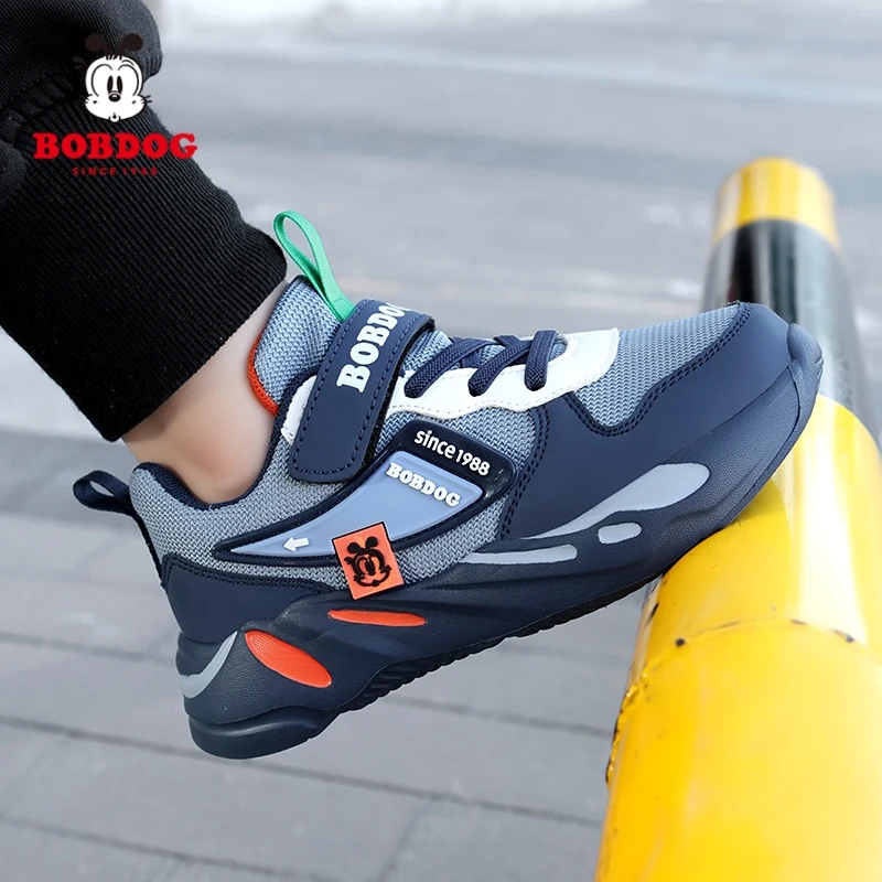 巴布豆男童运动鞋2025春秋季儿童透气网面小学生男孩中大童跑步鞋