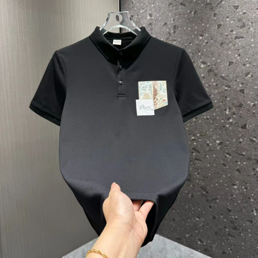 夏季男士休闲时尚百搭潮流百搭短袖polo衫2686