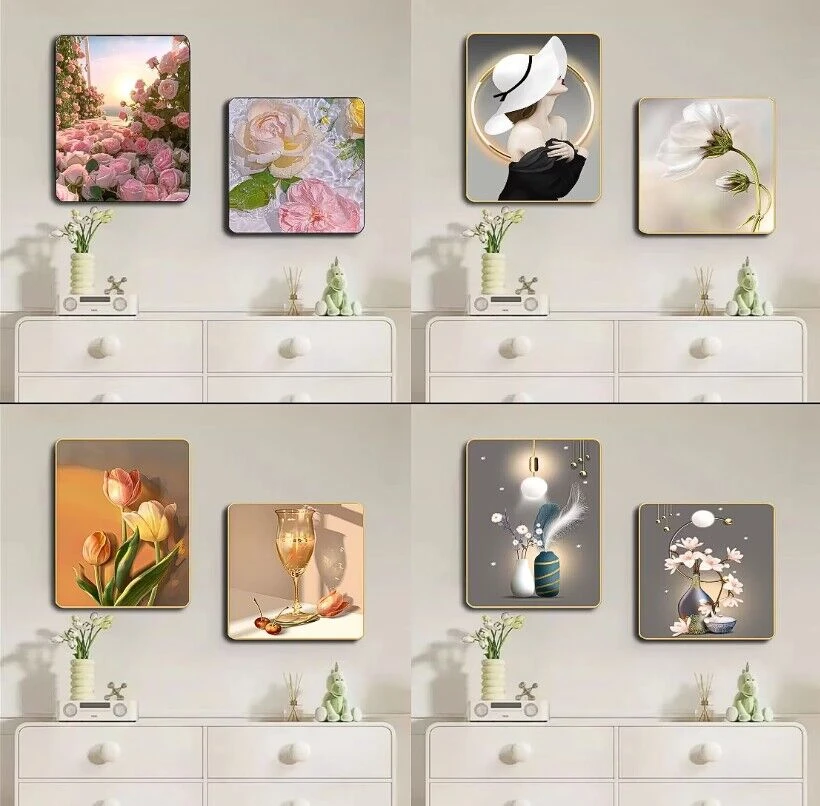 潮流餐厅墙壁挂画新款餐厅挂画餐厅背景墙挂画床头画卧室挂画-10