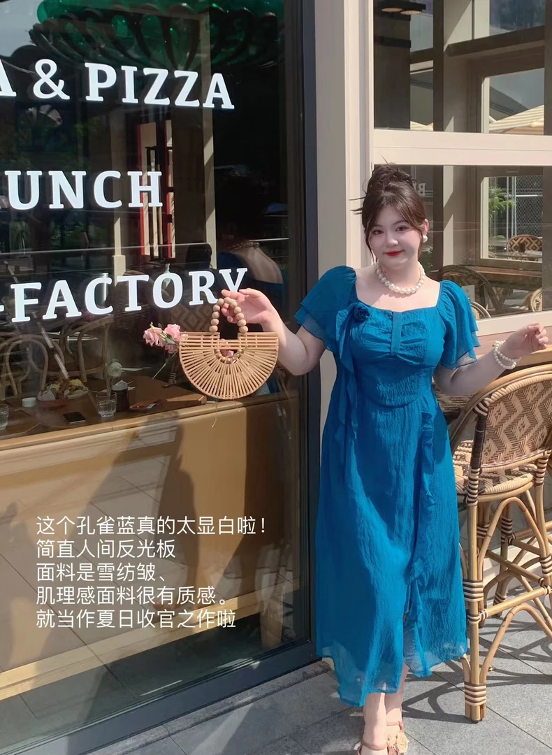 哒头.Studio【人间打光板】【超显白】微胖大码法式气质显瘦连衣裙