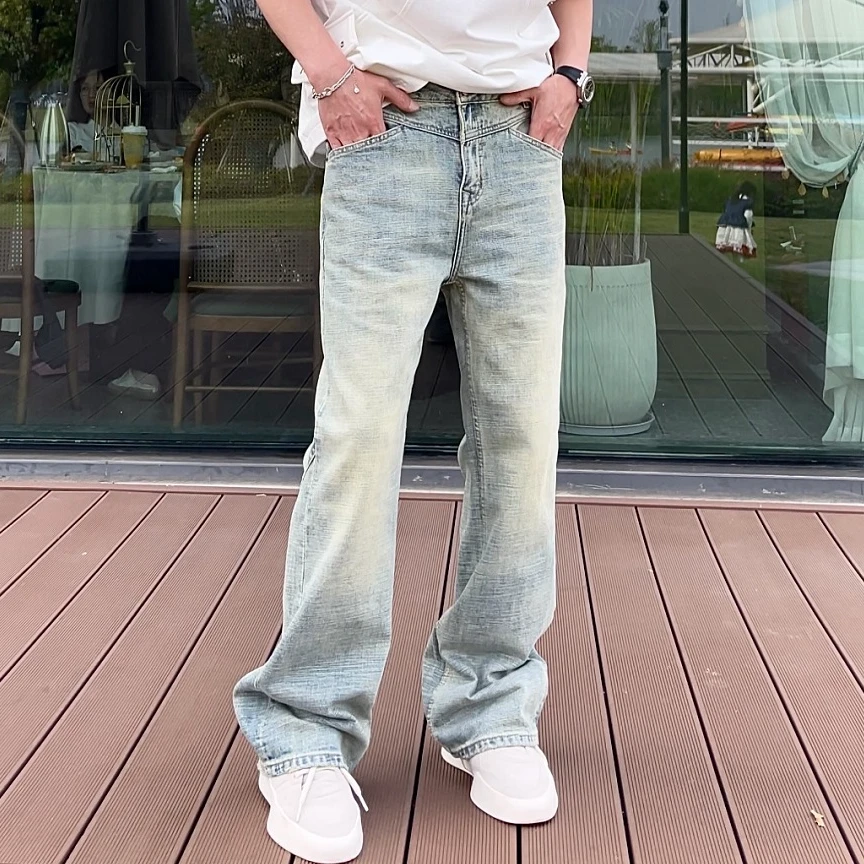 创恒（西部牛仔）春夏新品时尚复古高街显瘦弹力喇叭潮流牛仔裤