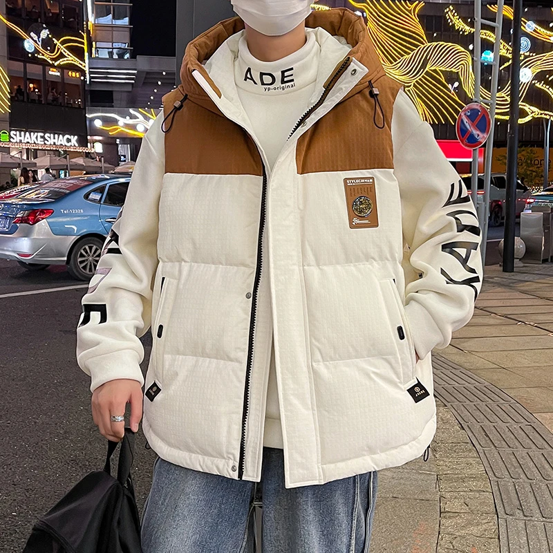 马甲男秋冬季加厚坎肩外套港风棉服潮牌青少年棉衣初高中学生男装