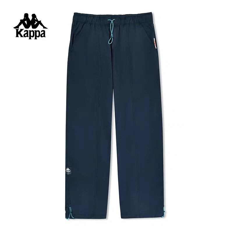 kappa卡帕休闲裤女直筒小脚弹力梭织跑步美式裤子运动裤K0E42AX81