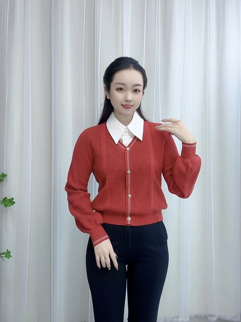 依琳上新 秋冬款毛衣百搭时尚洋气小香风显瘦长袖秋季减龄上衣