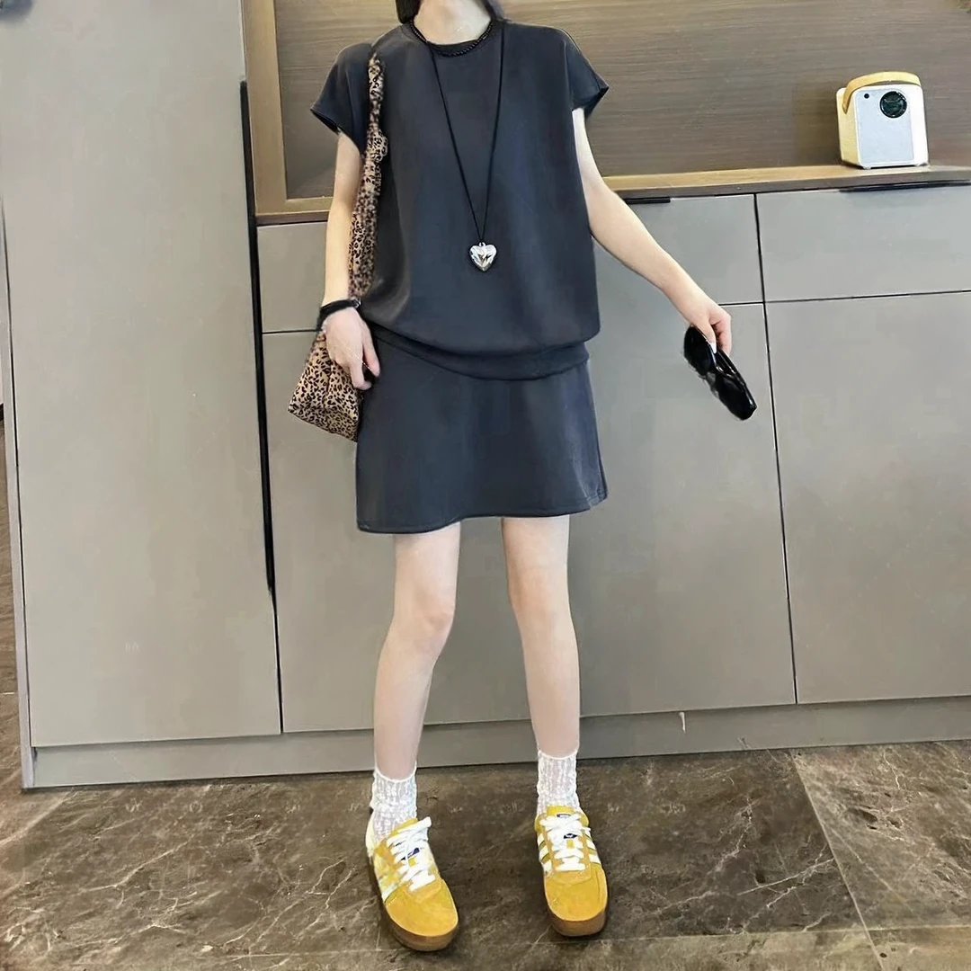 时尚气质宽松两件套2024夏季大码胖MM气质流行新款显瘦时髦套装女