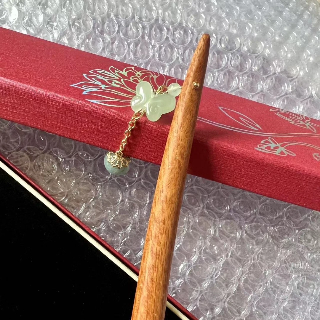 古风发簪木质发簪酸枝木发簪流苏吊坠发簪气质木质发簪