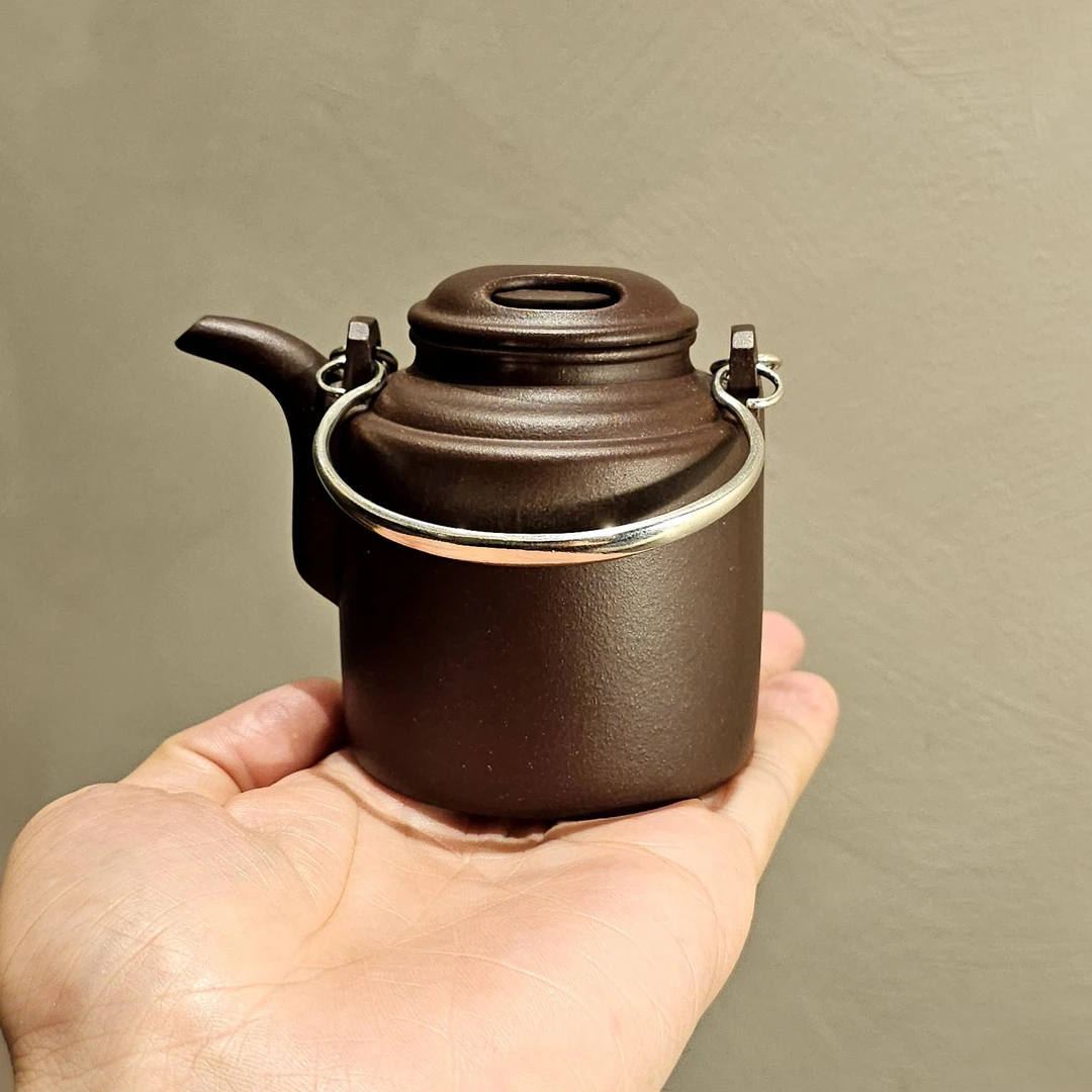 洋桶壶 约150cc 原矿紫砂 老紫泥 提梁壶 半手工紫砂壶 茶具