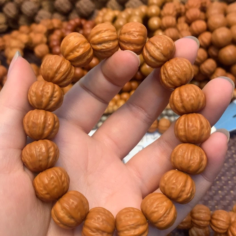 龙炎料京八棱1.1左右猴头核桃手串文玩猴头核桃小八棱