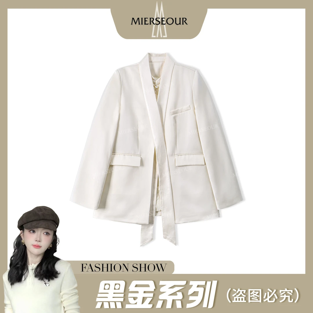 Y 黑l金系列【克洛伊晚宴】都市设计感外套羽外套66083