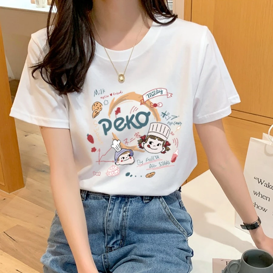 【夏季爆款浮力上新】短袖T恤印花男女同款圆领时尚休闲百搭宽松