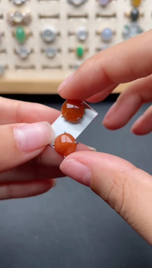 【闪购商品】翡翠戒指银S925镶嵌一物一证一礼盒