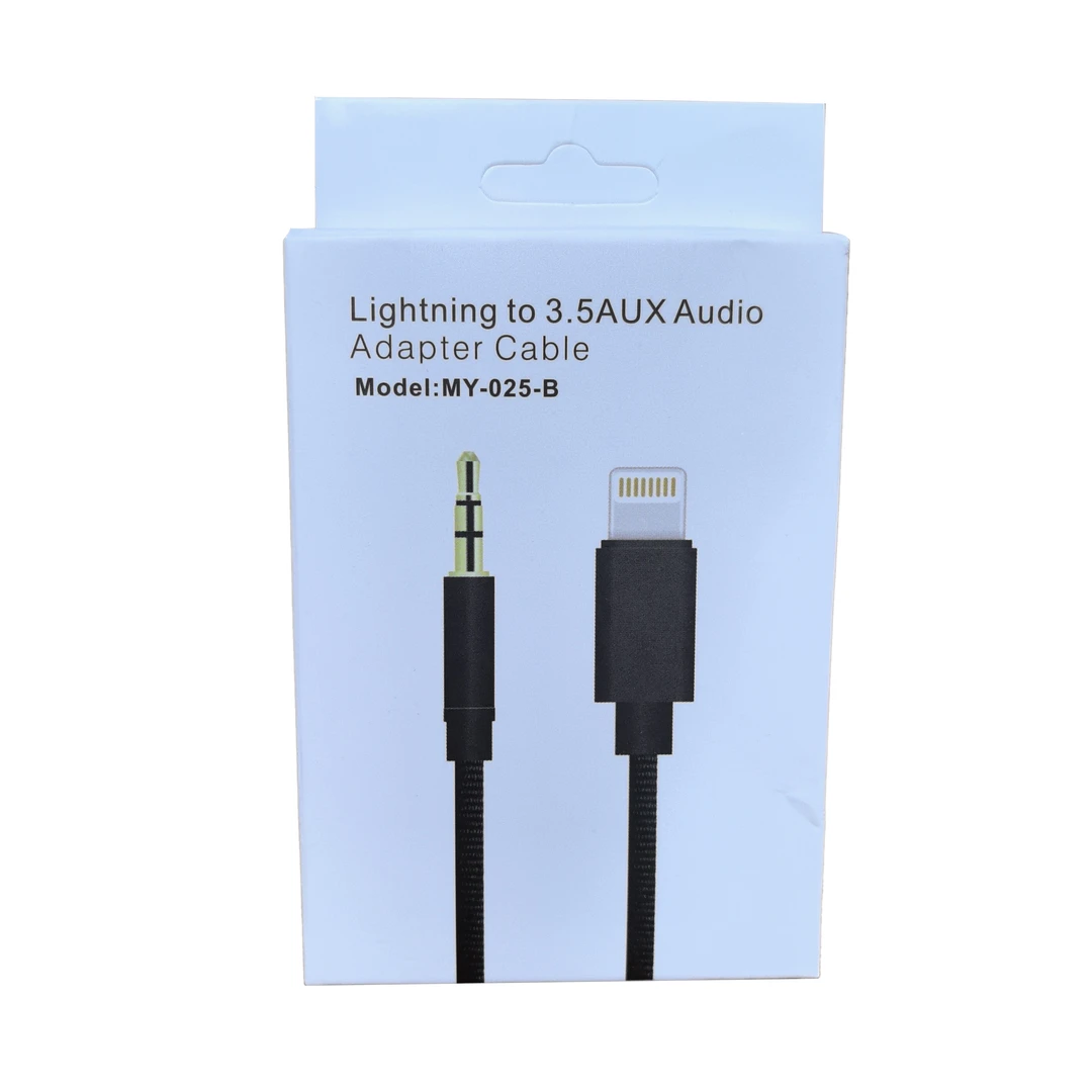 1米 苹果插口Lightning转3.5mm音频公口 转换线MY-025-B