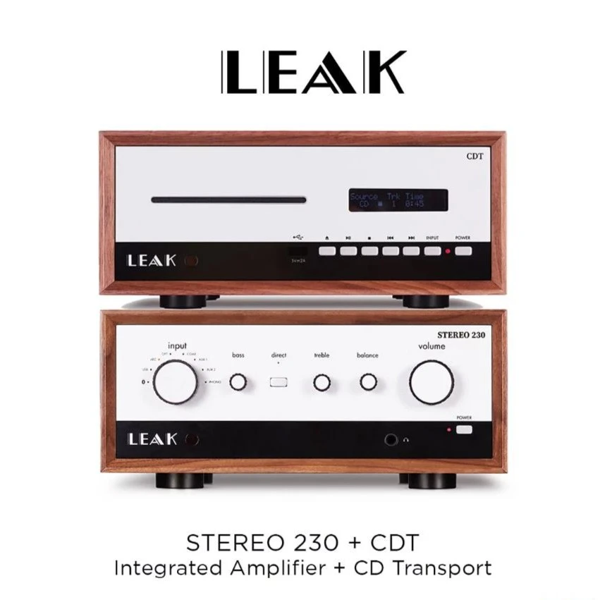 未使用  LEAK力克 STEREO 230合并功放 + CDT转盘 【胡桃木外壳版】