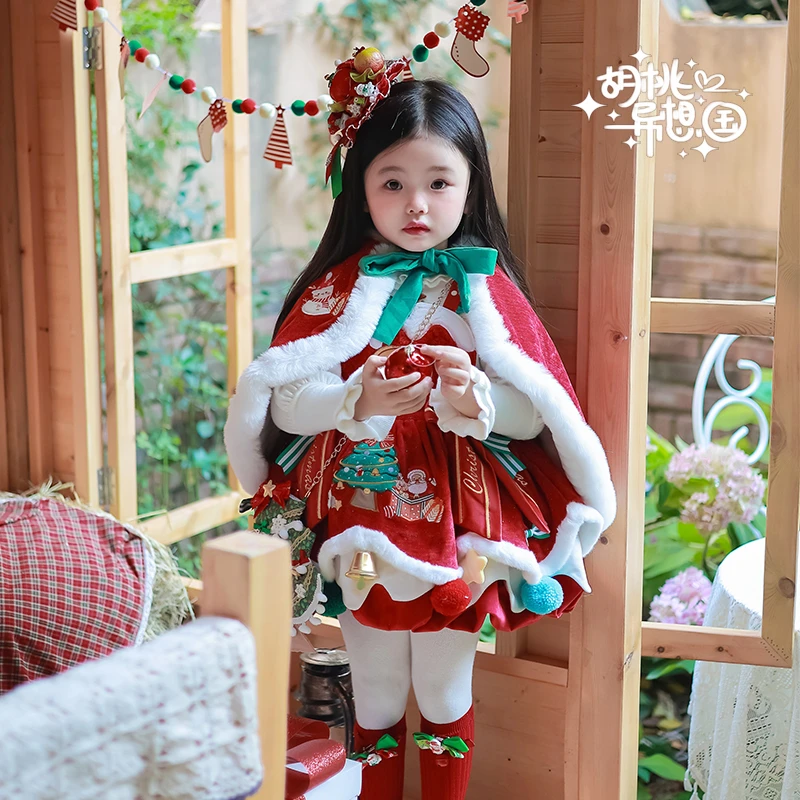 【雪国精灵】圣诞吊带连衣裙披风