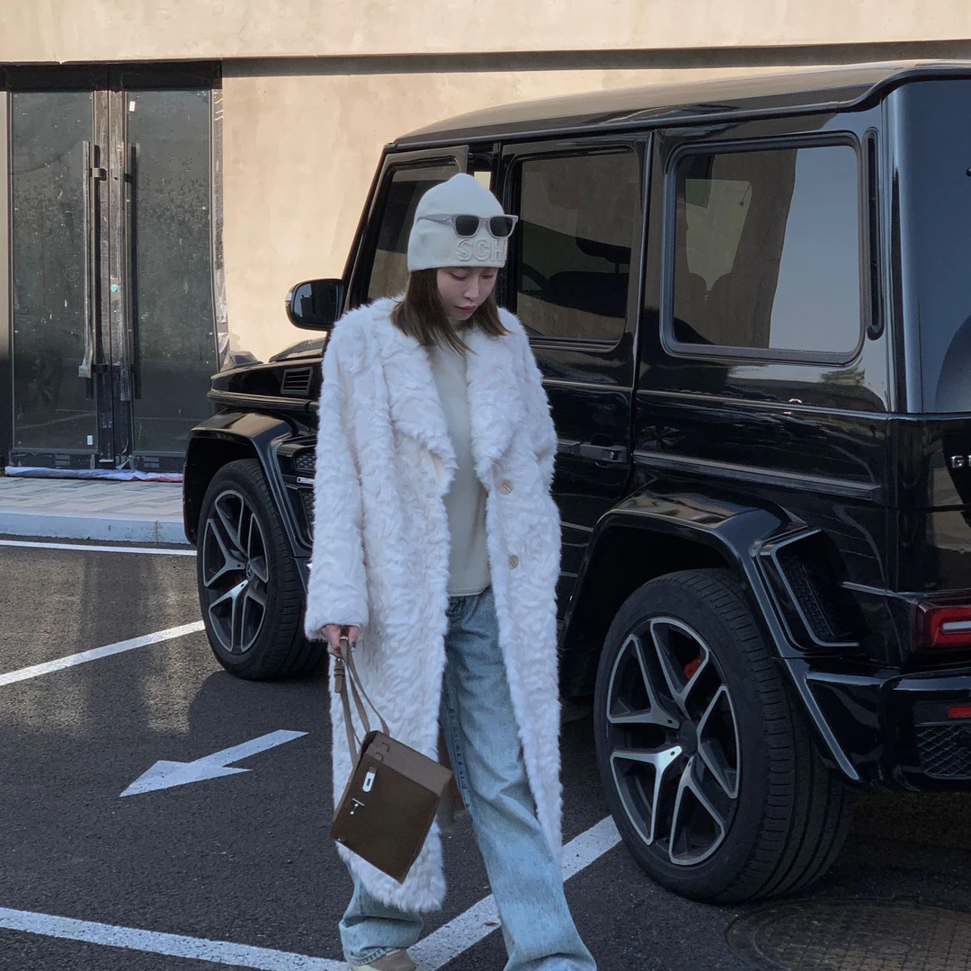 Qii-77 |冬日情话显瘦网红时尚加厚秋冬气质百搭韩版长款外套