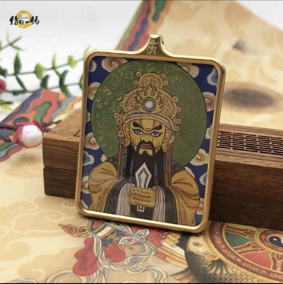 铜合金琉璃吊坠 五台山五爷吊坠