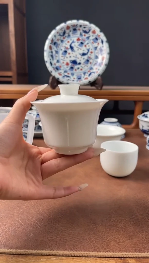 【闪购商品】杯景德镇白胎马蹄杯