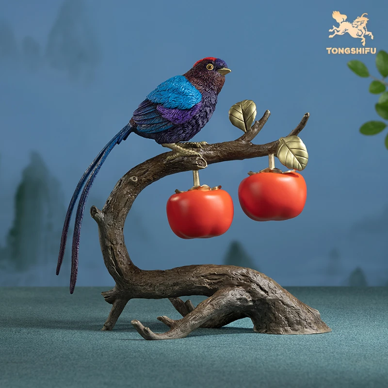 铜师傅 《吾家有喜事》玄关桌面铜摆件 家居装饰工艺品