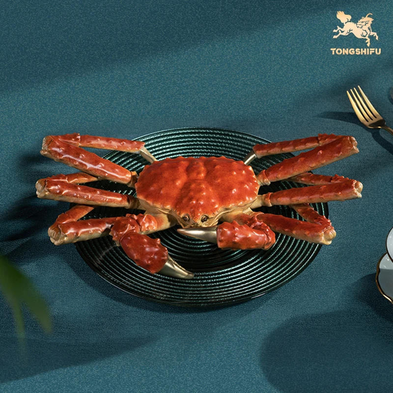 铜师傅 《帝王蟹》客厅桌面铜摆件 家居装饰工艺品