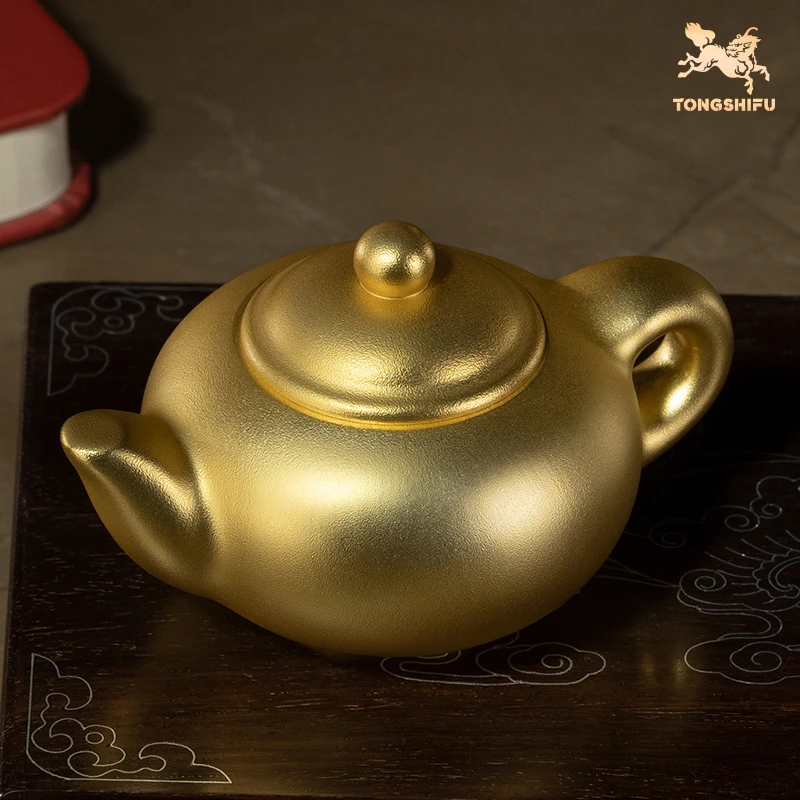 铜师傅 《把把胡》客厅桌面真金鎏镀铜摆件 家居装饰工艺品