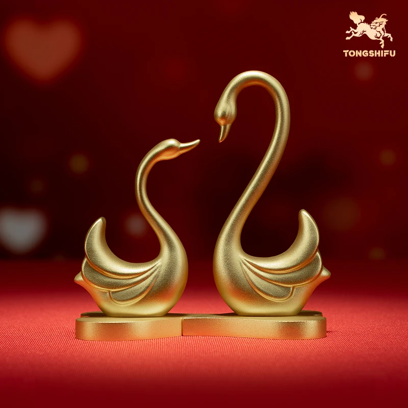 铜师傅《心心相映》梳妆台桌面铜摆件 家居装饰品 圣诞节礼物送女友