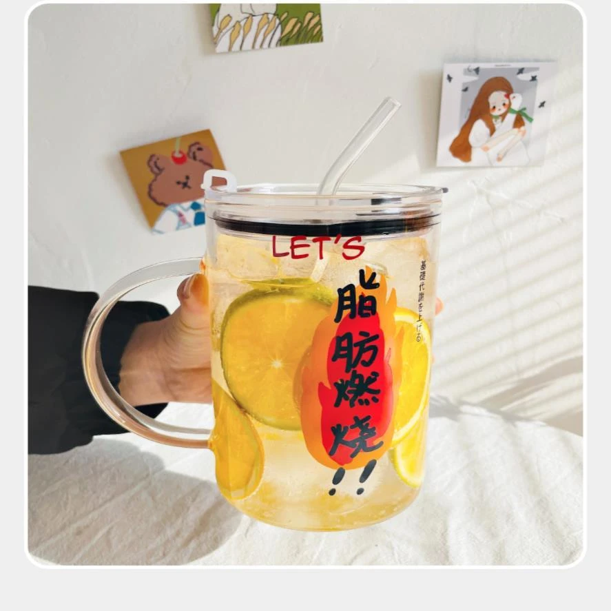 大容量家用喝水杯办公室超大带盖吸管减肥杯1000ml