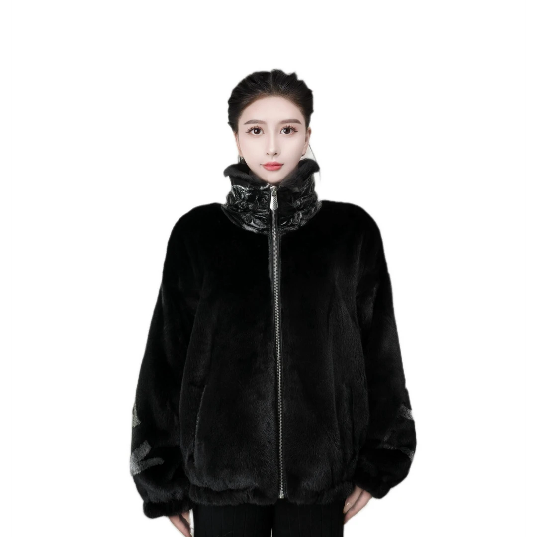 ABEILUO/阿贝萝 男女同款外套高端定制整皮镶嵌进口水貂皮草秋冬