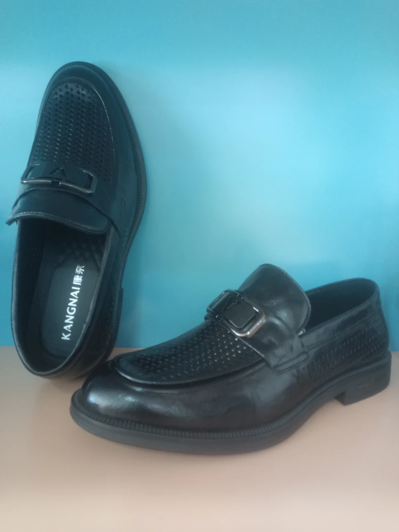 康奈男士商务休闲舒适皮鞋真皮春秋牛皮革新款皮鞋圆头11233705