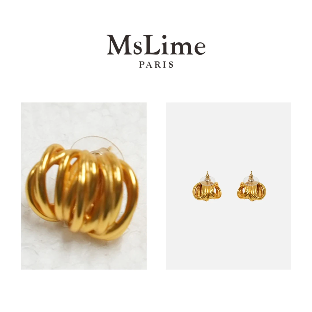 合金耳饰 王嬛嬛MsLime25年新款时尚休闲气质耳环 HC2B0855