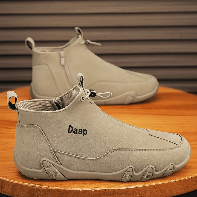 冬季回力休闲马丁靴男鞋秋一脚蹬运动工装男士工地上班防水防滑劳