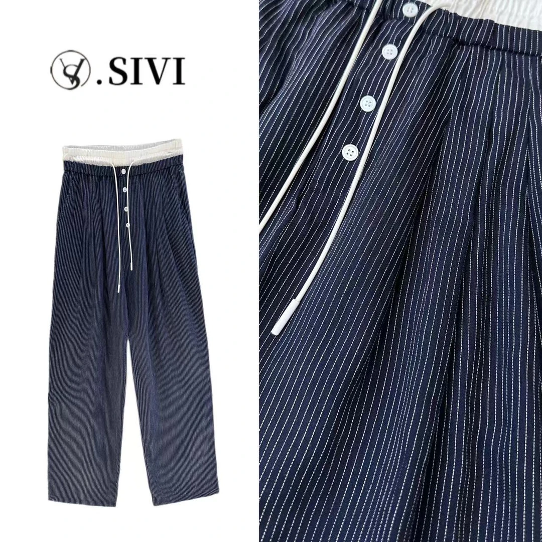 【熙薇品牌】休闲裤【北海恋人】2024夏季新款宽松休闲亚麻裤F5057