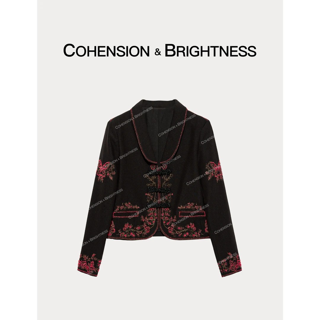 凝慧真的好【翩然记梦】重工钉珠国风盘扣上衣外套YP163