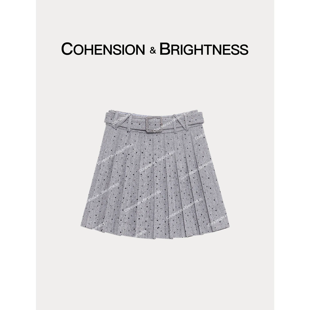 凝慧真的好 【哥特世家】秋冬烫钻高腰气质显瘦百搭半身裙QQ006