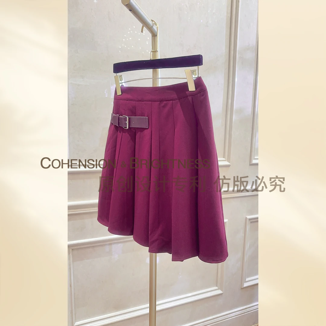 凝慧真的好【学院辣妹】秋季高腰显瘦百搭气质百褶半身裙QP101