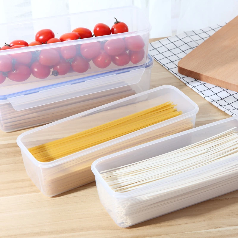 点砚食品级挂面盒大号容量面条保鲜盒子蛋糕鸡蛋长条塑料防潮收纳