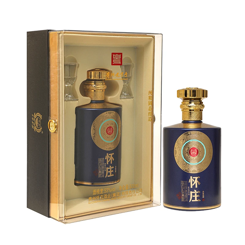 怀庄品鉴佳酿 贵州老字号 53度酱香型纯粮食白酒 500ml 53度