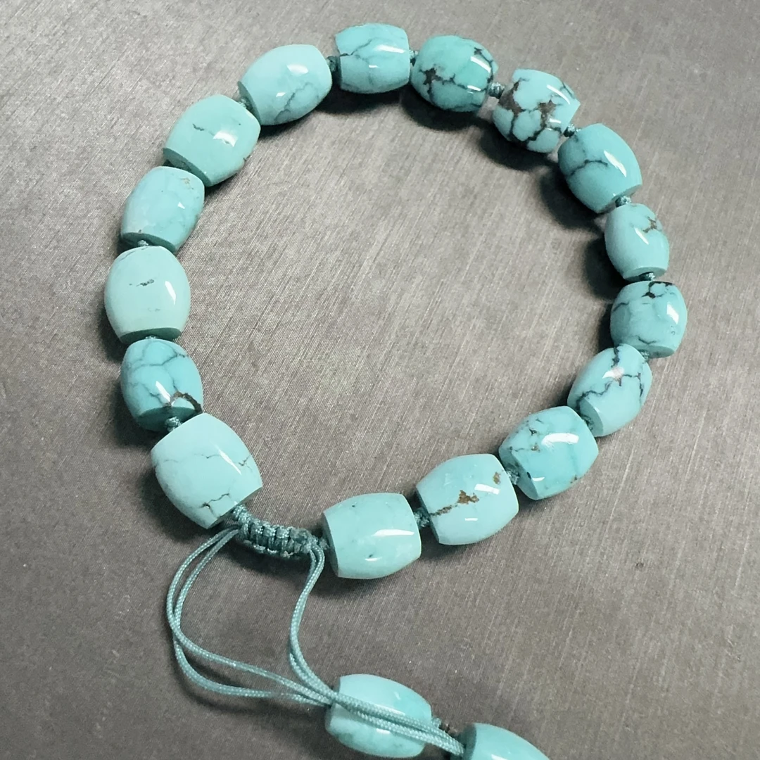绿松石 桶珠 手串 6×8 时尚百搭饰品