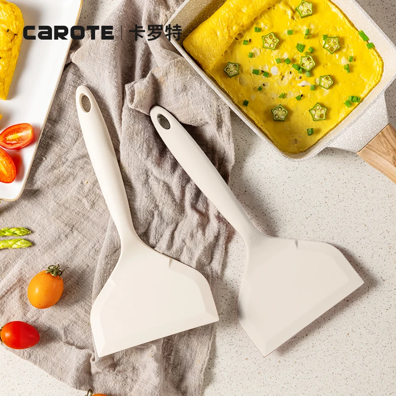 卡罗特全硅胶铲不粘锅专用护锅铲耐高温玉子烧宽口煎饼厨具家用