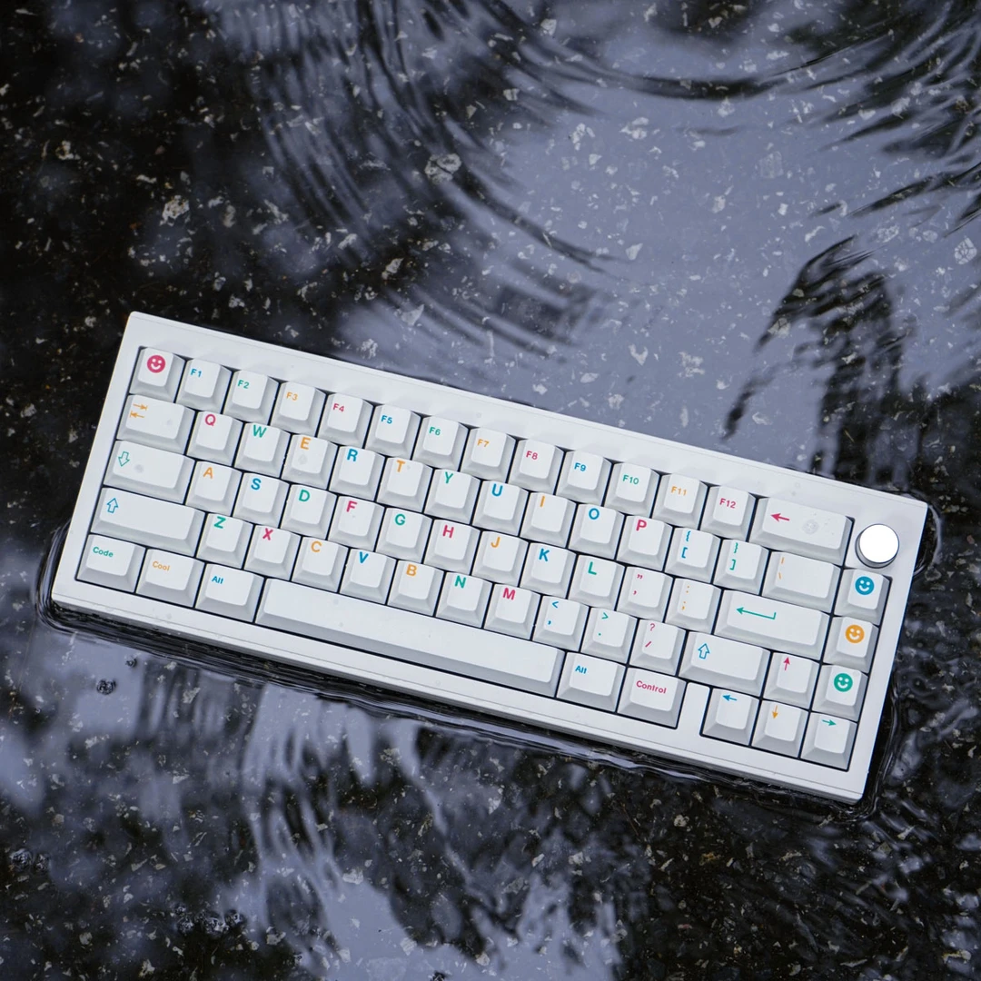 正童趣彩色笑脸机械键盘键帽PBT热升华原厂高度适配mk870 hi75