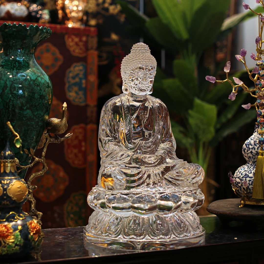 【BENNY本尼家】铂晶透明创意佛祖摆设品装饰家居客厅玄关桌面摆件