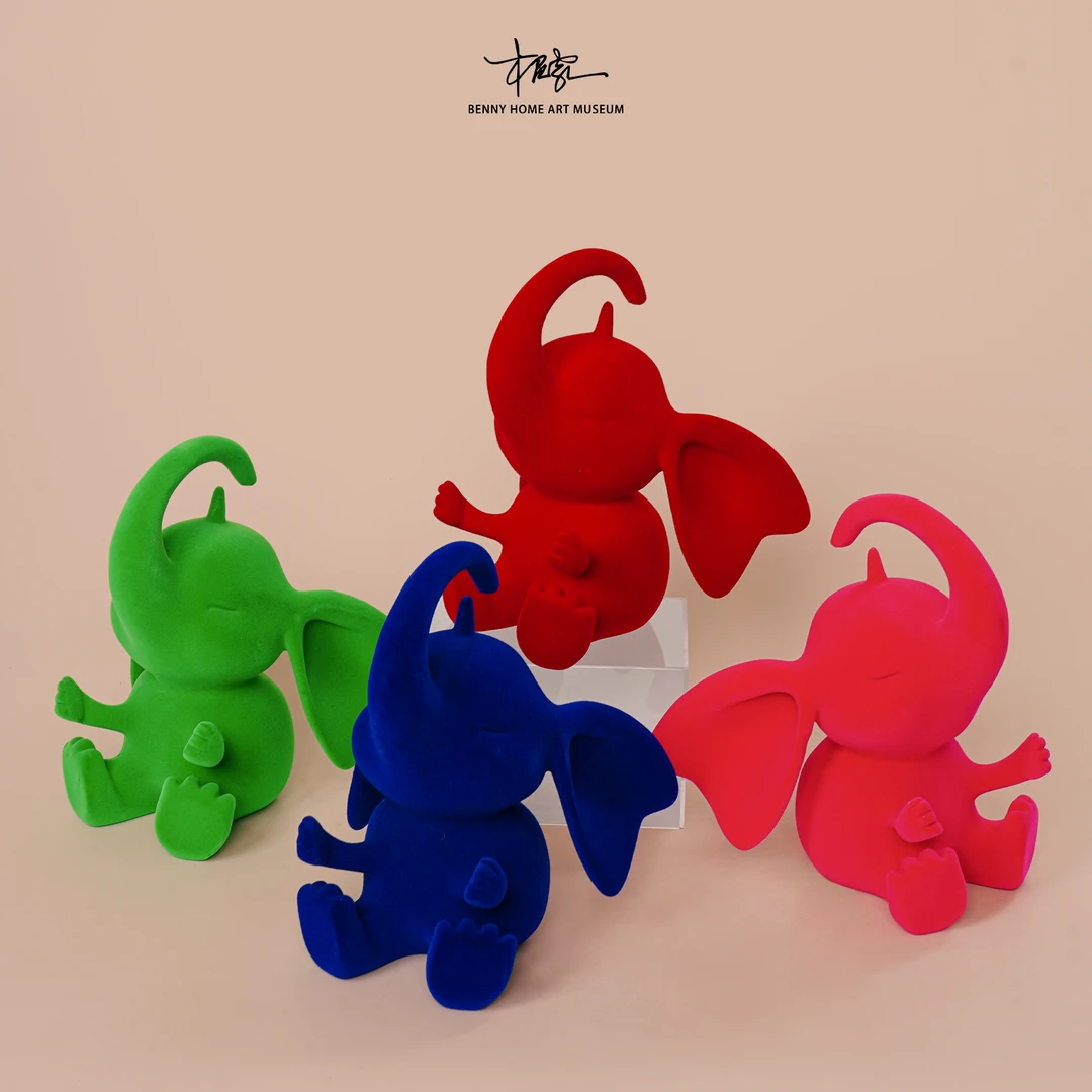 【BENNY本尼家】卡通创意小飞象可爱家居饰品治愈系儿童房桌面摆件