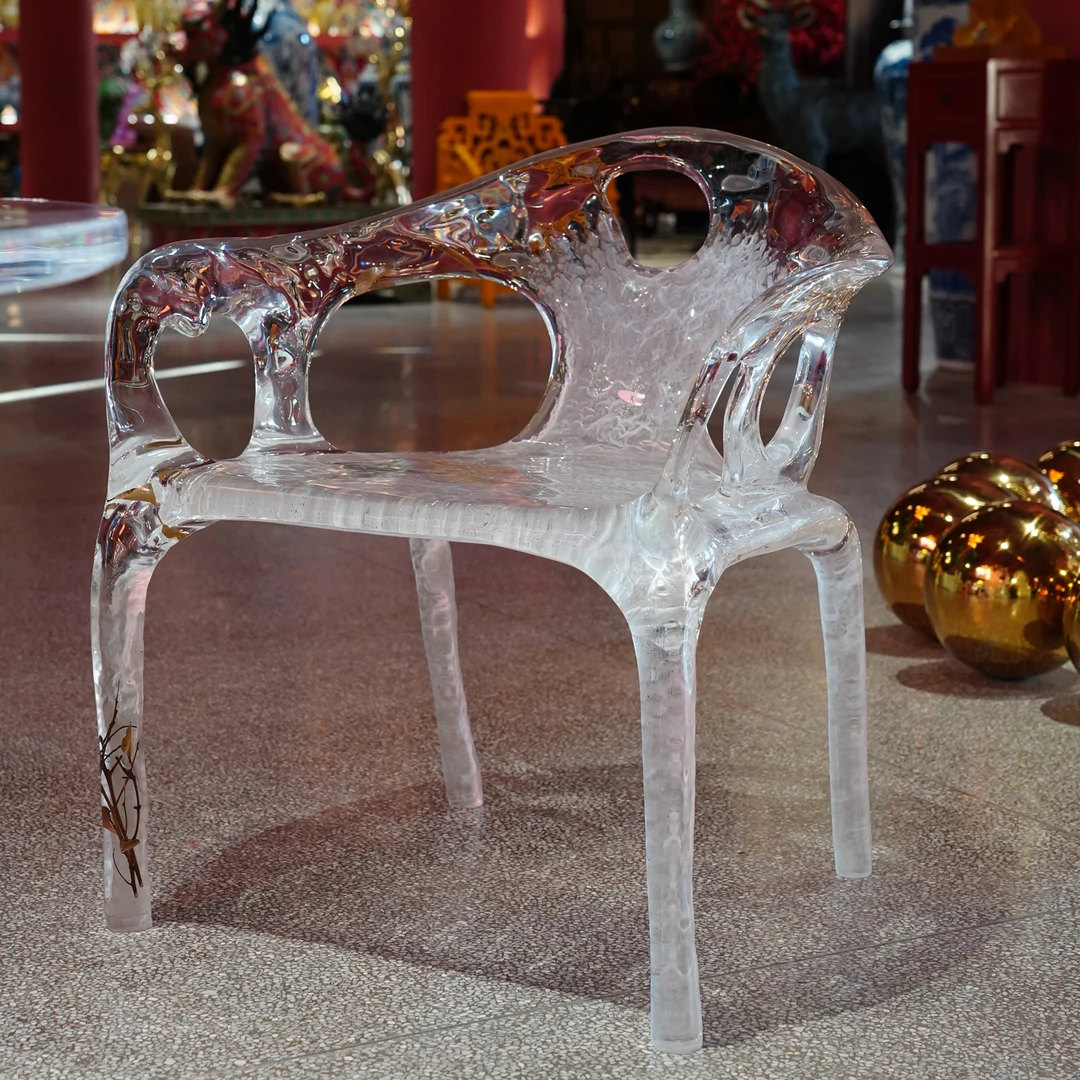 【BENNY本尼家】TY15现代简约透明玲珑椅创意客厅扶手椅靠背休闲椅