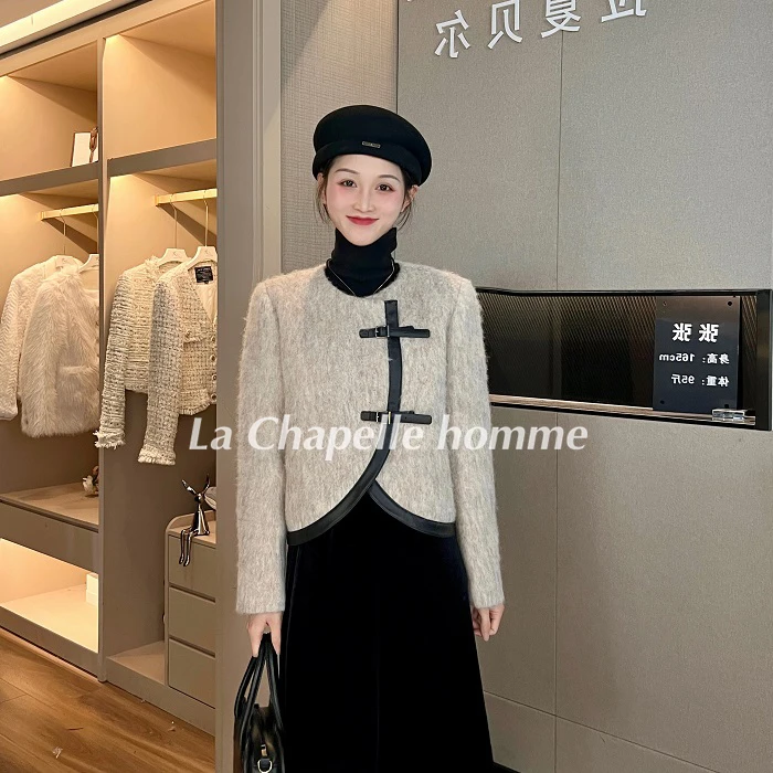 拉夏贝尔25气质显瘦时尚保暖优雅小香轻羽绒服现货清仓 7507 BQC