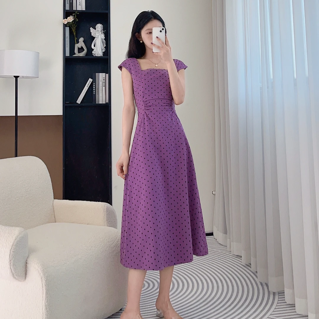 拉夏贝尔25修身时尚法式收腰百搭显瘦连衣裙现货清仓 2547 BQC