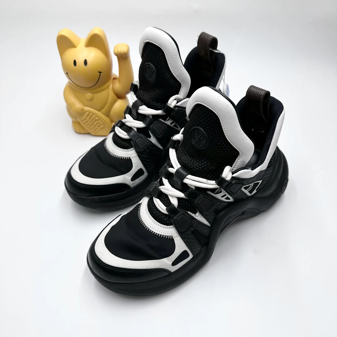 Lv/36.5码/黑白熊猫老爹鞋休闲鞋/95新