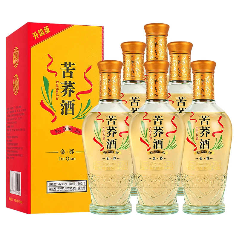 峥轩苦荞酒（金荞）白酒基酒苦荞酒42度500ML*6瓶观赛搭子42度500m