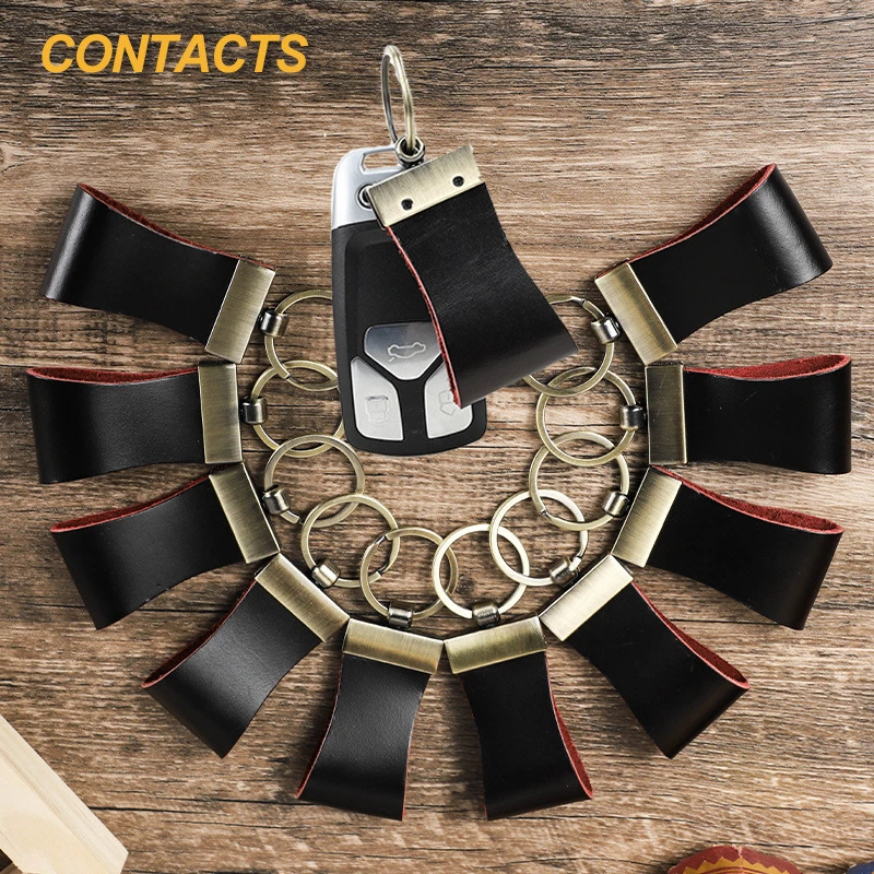 黑天使多功能牛皮家用锁匙扣真皮手工制作箱包挂件汽车遥控钥匙扣