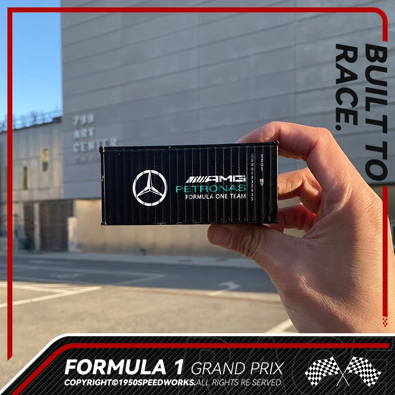 25赛季梅奔法拉利车队F1集装箱1:64全合金