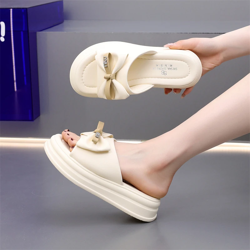 33小码女拖鞋2024年夏季新款一字拖鞋女厚底松糕鞋运动42大码拖鞋